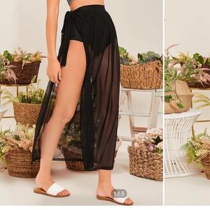 Mesh cover up skirt